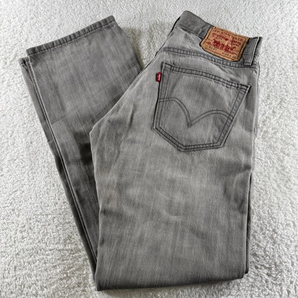 Levi's Other - Y2K Levi 514 Slim Straight Light Gray Grey Stone Wash 29x30 Denim Jeans Pants